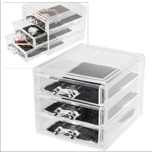 undefined, Schmuckschatulle mit 3 Schubalden, transparent, Schmuckschatulle mit 3 Schubalden, transparent