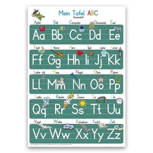 E & Z-Verlag, Mein Tafel-ABC Druckschrift Lernposter DIN A3 laminiert, Mein Tafel-ABC in Druckschrift