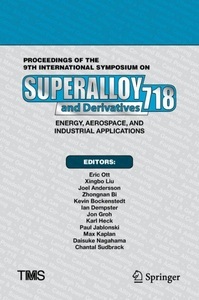 undefined, Proceedings of the 9th International Symposium on Superalloy 718 & Derivatives: Energy, Aerospace, and Industrial Applications, 