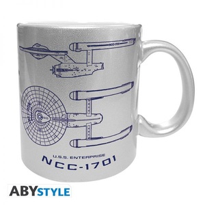 Disney, Disney - Tasse - Star Trek - Enterprise - Subli argenté - 12 cm - 320 ml, 