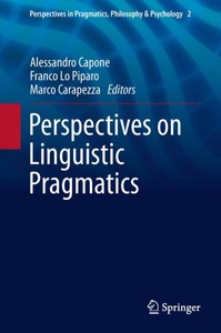 undefined, Perspectives on Linguistic Pragmatics, 