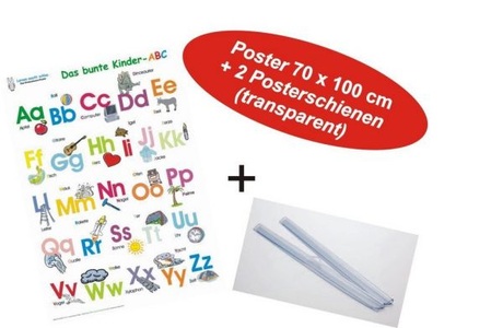 undefined, Das bunte Kinder-ABC, Poster + 2 Posterschienen, Das bunte Kinder-ABC + Posterschienen