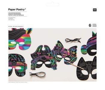 RICO-Design tap, Kratzpapier Masken Set 6-tlg. FSC MIX, Kratzpapier MASKEN Set 6-teilig