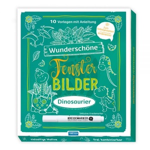 Trötsch, Trötsch Wunderschöne Fensterbilder mit Kreidemarker Mappe mit Vorlagen und Kreidemarker Dinosaurier, Trötsch Wunderschöne Fensterbilder mit Kreidemarker Mappe mit Vorlagen und Kreidemarker Dinosaurier