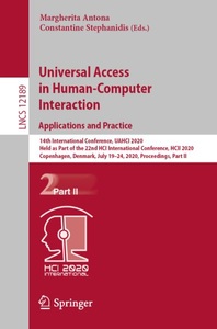undefined, Universal Access in Human-Computer Interaction. Applications and Practice, Universal Access in Human-Computer Interaction. Applications and Practice