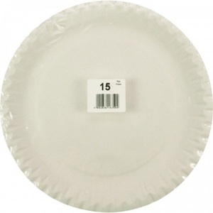 Best Choice, 63731 Pappteller, 15er 23cm, Party Teller 23cm weiss 15 Stk.