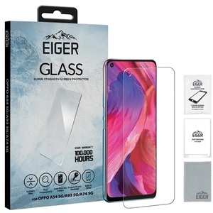 undefined, Eiger Oppo A54 5G / A93 5G / A74 5G Display-Glas 2.5D, Eiger Oppo A54 5G / A93 5G / A74 5G Display-Glas 2.5D
