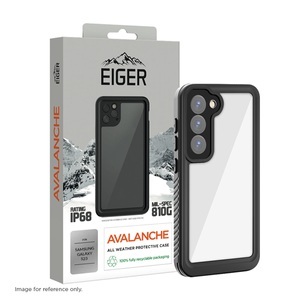 EIGER, Eiger - Samsung Galaxy S23 5G Avalanche Case Wasserfeste Outdoor Schutz Hülle IP68 (EGCA00439) - Schwarz, Eiger Samsung Galaxy S23 wasserdicht Outdoor-Cover Schwarz