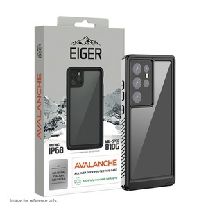 EIGER, Eiger - Samsung Galaxy S23 Ultra 5G Avalanche Case Wasserfeste Outdoor Schutz Hülle IP68 (EGCA00447) - Schwarz, Eiger Samsung Galaxy S23 Ultra wasserdicht Outdoor-Cover Schwarz