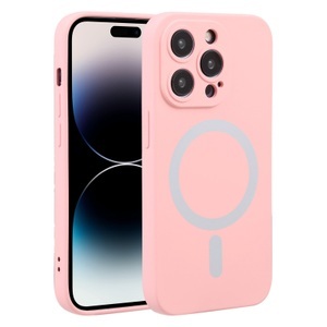 undefined, Silikon Magsafe Handyhülle für iPhone 14 Pro (Pink), 