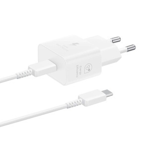 undefined, Samsung 25W GaN Ladegerät mit 1m USB-C Kabel Weiss, Samsung 25W GaN Ladegerät mit 1m USB-C Kabel Weiss