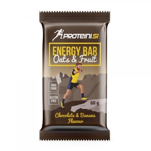 Proteini.ch, PROTEINI.SI ENERGY BAR 60gr, Chocolate-Banana + milk chocolate, Proteini Energy Bar Chocolate Banana Milk Chocolate 60g