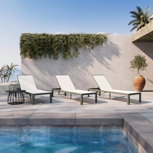 Modern Living, Gartenliege New York Grün/Beige, Gartenliege New York Grün/Beige