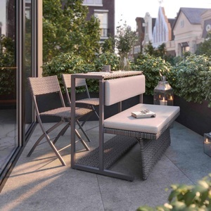 Bessagi Garden, Balkonset 'Mario', inkl. Auflage, Outdoorgewebe, salon de jardin 'Mario', Inclus coussin, tissu outdoors