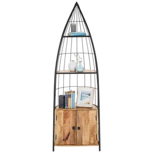 Modern Living, Regal in Naturfarben Massiv, Regal in Naturfarben Massiv
