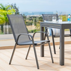 Modern Living, Stapelsessel Stitch in Grau/Dunkelgrau