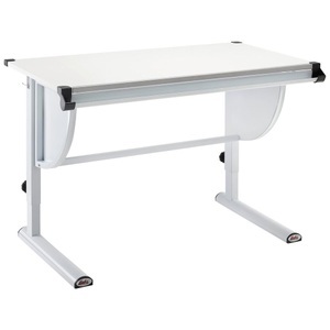 mutoni design, Schüler-Schreibtisch Marlo 3-in-1, Jugendschreibtisch aus Metall in Weiss