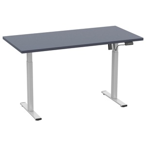MID.YOU, Schreibtisch E-lona Anthrazit/silberfarben 110/50/71 cm Anthrazit, Silberfarben 