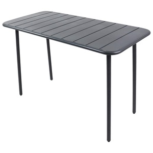 Ambia Garden, Gartentisch Sumila 110/55/72 cm Metall, Kunststoff Schwarz rechteckig 