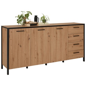 Mömax modern living, Sideboard in Schwarz/Eichefarben
