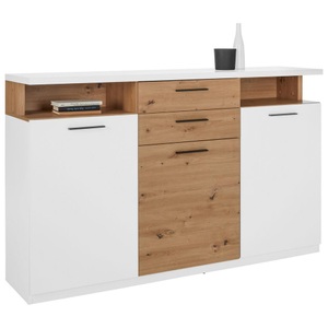 Modern Living, Sideboard in Weiss/Eichefarben