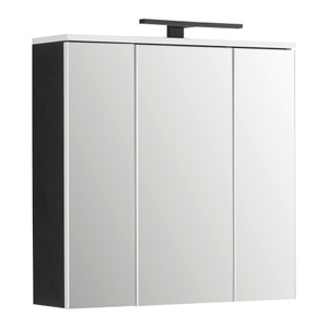 Modern Living, Spiegelschrank Wave II in Schwarz