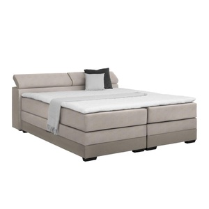 Premium Living, Boxspringbett Sevilla Graubraun Ca. 140x200cm 140/200 cm Graubraun 