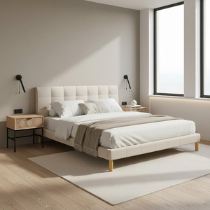Bessagi Home, Polsterbett Mara ca. 180x200 cm Beige