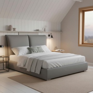 Bessagi Home, Polsterbett Sophie ca. 180x200 cm Grau