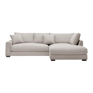 Momax, Ecksofa Pedro Beige Struktur, Plüsch Beige 