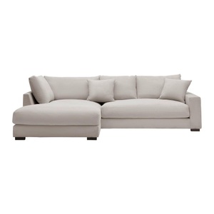 Momax, Ecksofa Pedro Beige Struktur, Plüsch Beige 