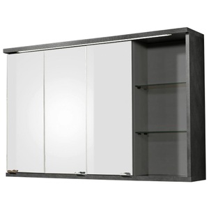 Modern Living, Spiegelschrank in Anthrazit/Weiss