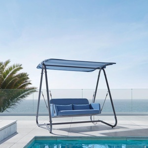 Bessagi Garden, Hollywoodschaukel Ilva Blu Blau UV-beständig, Hollywoodschaukel Ilva Blu Blau UV-beständig