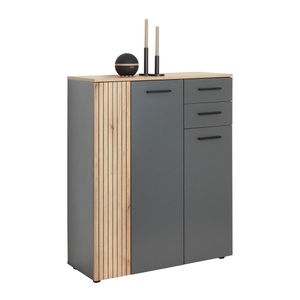 Momax, Schuhschrank Cadix Anthrazit/Eichefarben