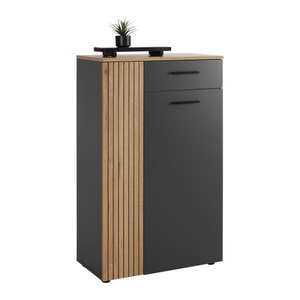 Momax, Schuhschrank Cadix Anthrazit/Eichefarben