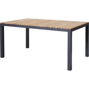 Gardenson, Gartentisch Mood Extreme 167,5/100/74 cm Holz Anthrazit, Teakfarben rechteckig 