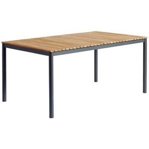 Gardenson, Gartentisch Mood 167,5/100/74 cm Holz Anthrazit, Teakfarben rechteckig 