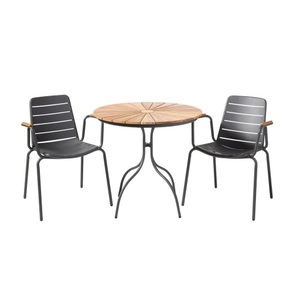 Gardenson, Gartentischgruppe Ellen/ Parc Cafe Set 120/120/80 cm 
