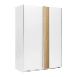 Modern Living, Schwebetürenschrank Sila in Weiss/Eichefarben, Schwebetürenschrank Sila in Weiss/Eiche Artisan