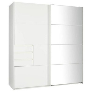 Wimex, Wimex Schwebetürenschrank »Oldenburg«, mit Spiegel, Schwebetürenschrank Oldenburg in weiss, 180x198x64cm