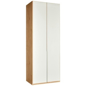 Premium Living, Drehtürenschrank in Weissglas, armoire à portes battantes NEW YORK