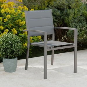 Momax, Stapelsessel Orlando 1 Grau Aluminium