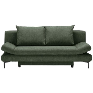 Modern Living, Schlafsofa in Dunkelgrün mit Bettfunktion, Salon LEMON