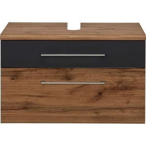 Premium Living, Waschbeckenunterschrank Eichefarben/Anthrazit, meuble sous-lavabo FLOAT -EXKLUSIV-