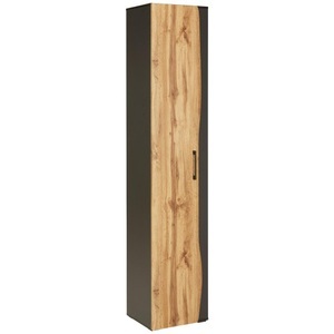Premium Living, Hochschrank in Eichefarben/Grau, armoire haute TIMBER -EXKLUSIF-