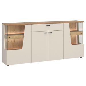 Premium Living, Sideboard Cut Out, B: 165cm Kaschmir/eichefarben , 190/90/40 cm , 1 Schublade(n) 