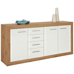 Mömax modern living, Sideboard in Weiß/Eichefarben
