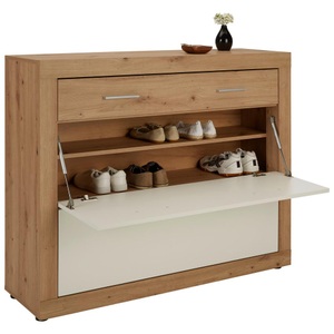 Mömax modern living, Schuhschrank in Weiss/Eichefarben