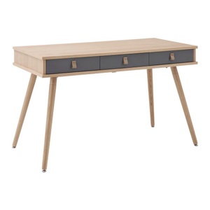 Bessagi Home, Schreibtisch Holz 'Lena', ca. 120x60 cm, Eiche