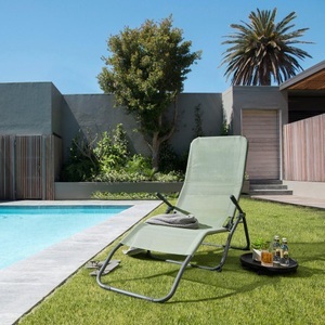 Modern Living, Kippliege in Olivgrün/Anthrazit, chaise longue pliante GEORG